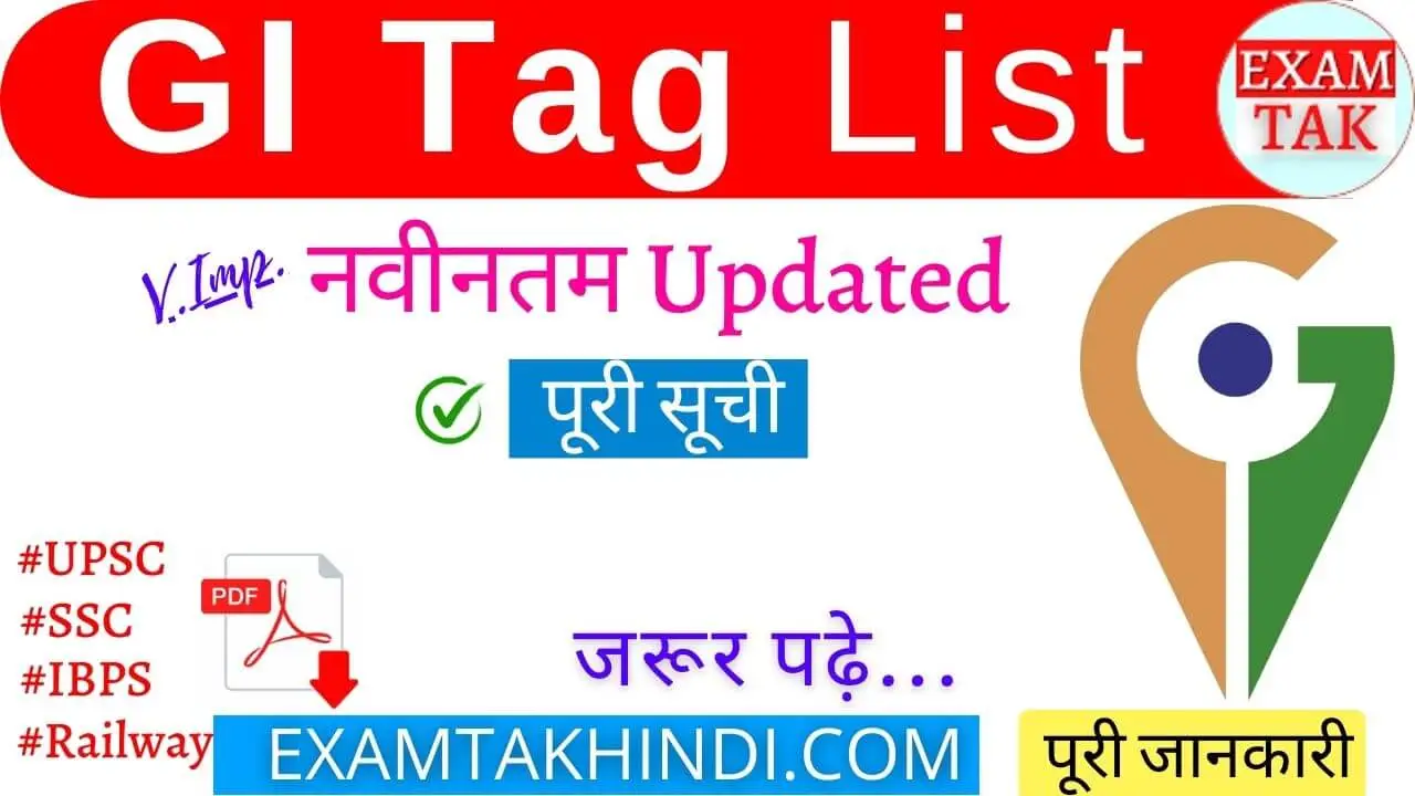 GI Tag List In Hindi